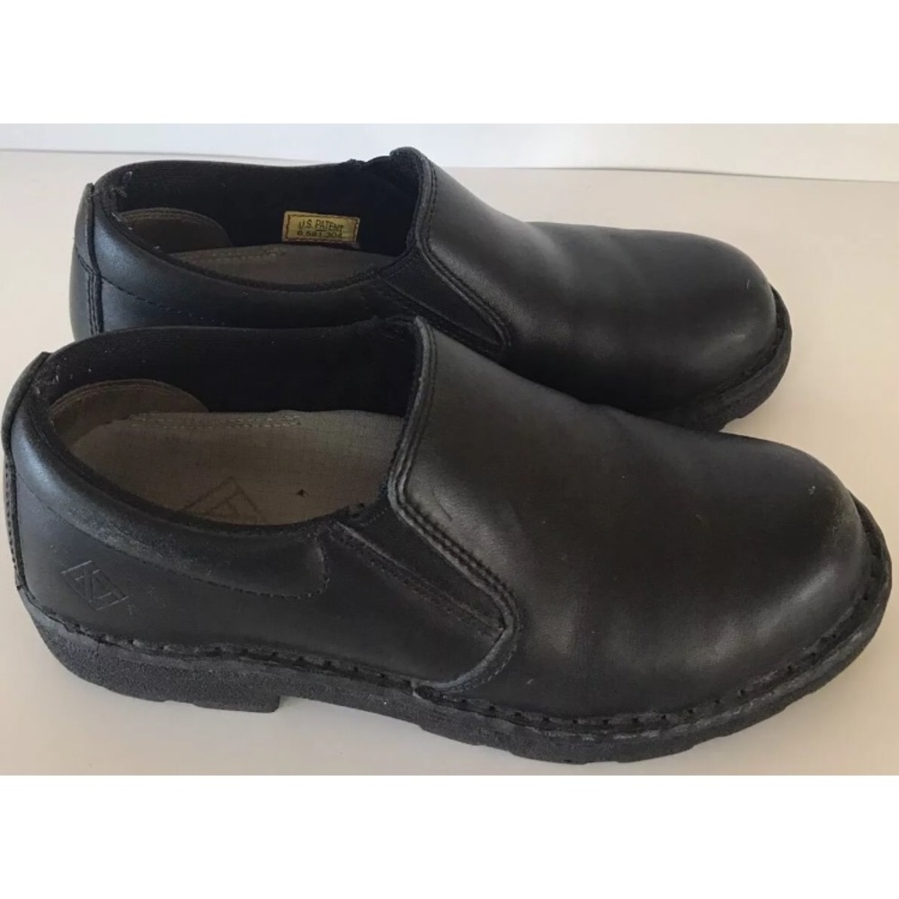 LeHigh pwr cushion stl toe size 8W black leather